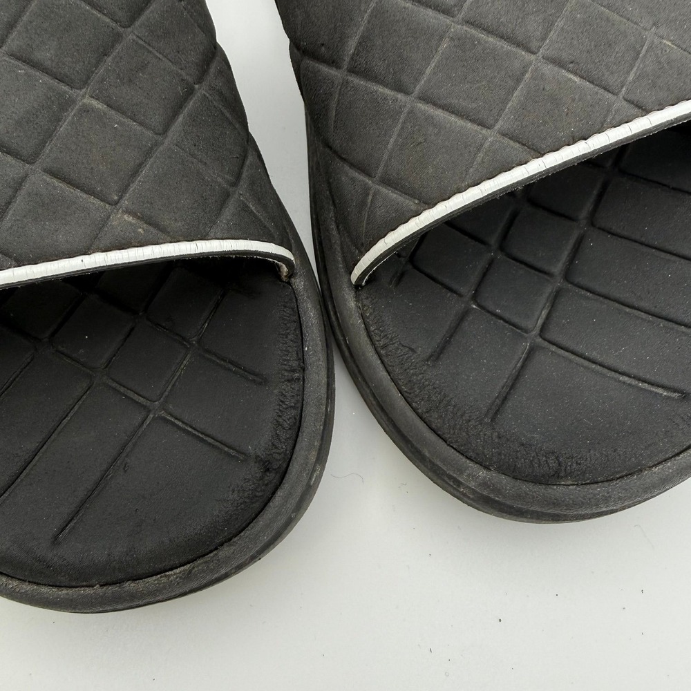 Men's Adidas Black Metallic Silver Zeitfrei Slide UF (UltraFoam+) Slip-On Size 9 - Picture 5 of 9